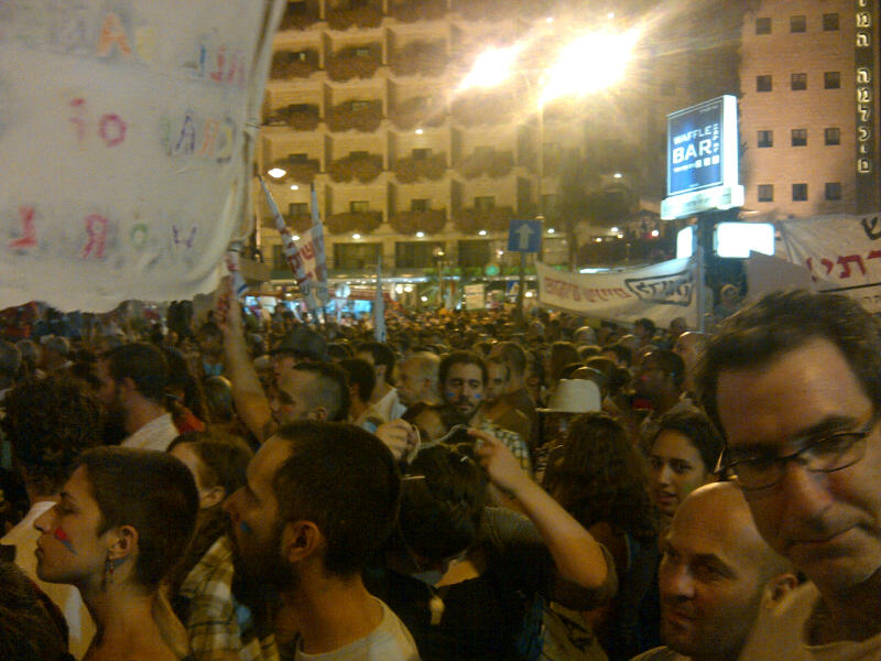 In Jerusalem protesting with 20K.